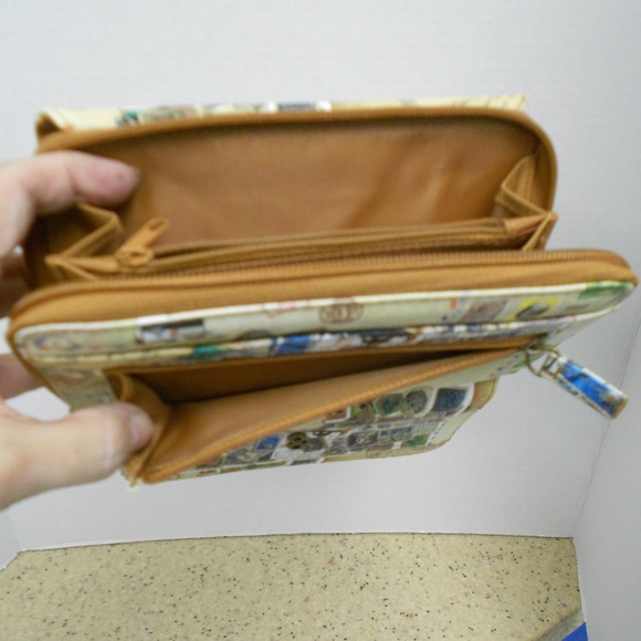 New tri-fold wallet clutch. postage theme design. - Picture 5 of 5